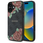 Other goods Guess  Guess GUHMP16SP4ROPEMCK iPhone 16 6.1" black/black hardcase 4G Flowers Print MagSafe