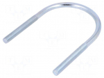 U-bolt | B | steel | zinc | Thread len: 70mm | Int.width: 89mm | H: 143mm