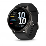 Garmin Venu 4 Smart Watch 45 mm Slate / Black Silicone Band