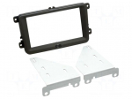 Radio frame | Seat,VW,&Scaron;koda | 2 DIN | black/rubber-touch