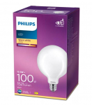 PHILIPS LED stikla 100W E27 Silti balta 2700K G120 matēta reflektora spuldze 8718699665142 929002067801
