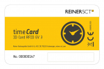 Reiner SCT timeCard Premium card MIFARE DESFire EV3 RFID tag Black, White, Yellow 50 pc(s)