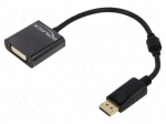Adapter | DisplayPort plug,DVI-I (24+5) socket | 0.2m | black