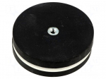 Magnet: permanent | NdFeB | 18N | &Oslash;: 66mm | H: 23.5mm | rubber,steel | disk