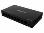 Switch Ethernet | DC socket,RJ45 socket x8 | black | 10Gbps