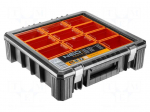 Container: collective | with boxes | black-orange | 400x400x120mm