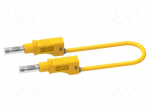 Test lead | 36A | banana plug 4mm,both sides | Urated: 600V | yellow