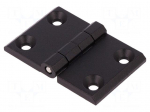Hinge | Width: 76mm | zinc and aluminium alloy | black | H: 50mm