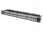 Patch panel | Keystone | RACK | black | rack 19" | Number of ports: 48