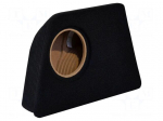 Car loudspeaker enclosure | MDF | black | textil | 9l | 200mm | 222mm