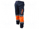 Dungarees | Size: S | orange-navy blue | warning