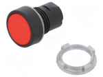 Switch: push-button | 22mm | Stabl.pos: 1 | red | none | IP65 | flat | 46
