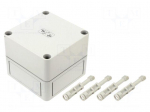 Enclosure: multipurpose | X: 94mm | Y: 94mm | Z: 81mm | TK PC | grey | IP66