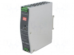 Power supply: DC/DC | 120W | 24VDC | 5A | 67.2&divide;154VDC | Mounting: DIN