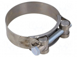 T-bolt clamp | W: 24mm | Clamping: 68&divide;73mm | chrome steel AISI 430