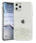 Fusion glue glitter silikona aizsargapvalks Apple iPhone 13 Pro caurspīdīgs