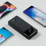 Baseus Bipow PPDML-M01 ārējais akumulators (powerbank) | 20000 mAh | 20W | USB-C, Micro USB, USB-A | LED ekrāns | melns