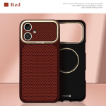 Back panel cover Evelatus Apple iPhone 17 Carbon Premium Edition MagSafe case Burgundy