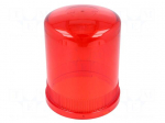Signallers accessories: cloche | red | IP65 | &Oslash;150x205mm | Mat: ABS