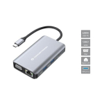 CONCEPTRONIC 7-1 dokk USB-C->HDMI/3xUSB-A/VGA/+ 25cm kaabliga