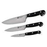 Zwilling 1002325 Nuga komplekt, 3-osaline, viilutus-/garneeringu-, lihal&otilde;ike- ja kokanuga