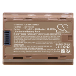 2050 mAh for Fujifilm NP-W235