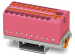 Splice terminal: rail | 24A | 690V | push-in | PA | 0.14&divide;4mm2 | W: 28.6mm