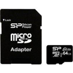 Storage devices Silicon power SILICON POWER 64GB MICRO SDXC UHS-I SDR 50 mode Class 10  with SD adapter