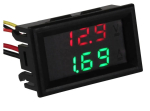Voltmetrs + ampermetrs LED paneļa darba spriegums 3,5V-30V, izmērītais spriegums 0-99,9V, strāva 0-9,99A