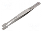 Tweezers | 120mm | Blades: straight | Blade tip shape: flat