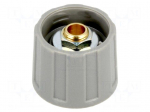 Knob | without pointer | ABS | &Oslash;shaft: 6mm | &Oslash;20x15.5mm | grey