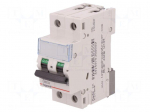 Circuit breaker | 400VAC | Inom: 1A | Poles: 2 | DIN | Charact: C | 6kA