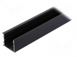 Profiles for LED modules | surface | black | L: 1m | aluminium