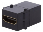 Coupler | socket | female x2 | HDMI socket x2 | Keystone | gold-plated