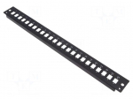 Connector: fiber optic | patch panel | RACK | Colour: black | Size: 19"