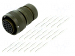 Connector: circular | VG95234 | plug | female | PIN: 19 | with contacts
