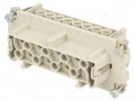 Connector: rectangular | female | EPIC H-BE | PIN: 16 | 16+PE | 16A | 500V