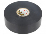 Tape: electrical insulating | W: 25mm | L: 33m | Thk: 0.18mm | black