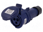 Connector: AC supply 3-phase | socket | female | 16A | 380/415VAC