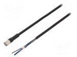Connection lead | M8 | PIN: 3 | straight | Len: 5m | plug | 1A | -10&divide;80&deg;C