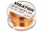 Inductor: air coil | 0.1mH | 0.35&Omega; | &Oslash;: 25mm | H: 12mm | &Oslash;core: 0.6mm