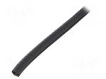 Hole and edge shield | PVC | L: 20m | black | H: 9.5mm | W: 6.5mm