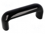 Handle | Mat: duroplast | black | H: 54mm | L: 138mm | W: 30mm | Thread: M8