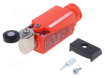 Limit switch | lever R 33mm, plastic roller &Oslash;19mm | NC x2 + NO
