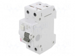 RCBO breaker | Inom: 16A | Ires: 30mA | Poles: 2 | 230/400VAC | IP20 | KZS