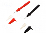Test probe-set | 10A | 1kV | red and black | Bit len: 16mm | 2pcs.