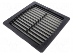 Filter | Cutout: 223x223mm | D: 38mm | IP55 | Mounting: push-in | black