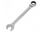 Wrench: combination spanner | rattle | 15mm | Chrom-vanadium steel