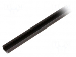 Profiles for LED modules | black | L: 1m | SLIM8 | aluminium | surface