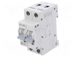 Circuit breaker | 230/400VAC | Inom: 6A | Poles: 2 | Charact: B | 6kA
